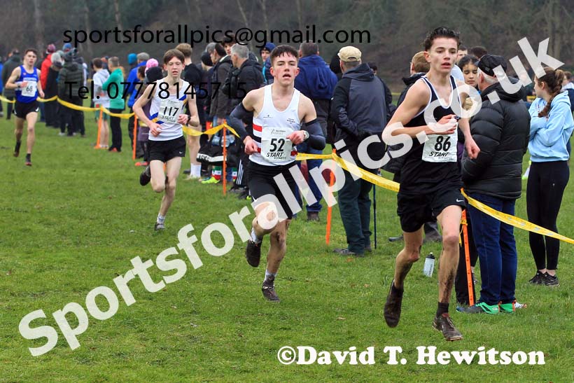 Mens Under-17s 2023 Northern Cross Country Champs., Witton Park, Blackburn. Photo: David T. Hewitson/Sports for All Pics